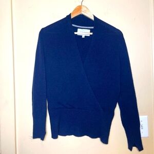 Cashmere Brochu Walker Navy long sleeve top